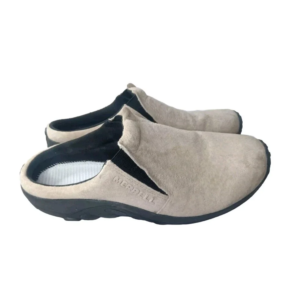 Merrell Men's Jungle Slide Mule Shoes Size 9.5 Beige Suede Retail $95.00 - Picture 3 of 8
